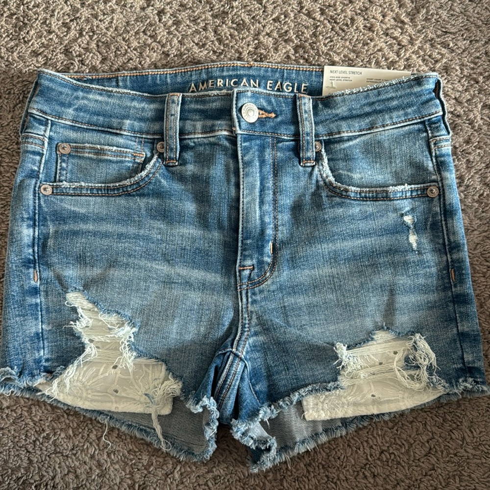 NWT AEO high rise shortie size 2